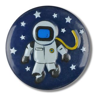 Öse - 15 mm - Kinderknopf - Astronaut - blau